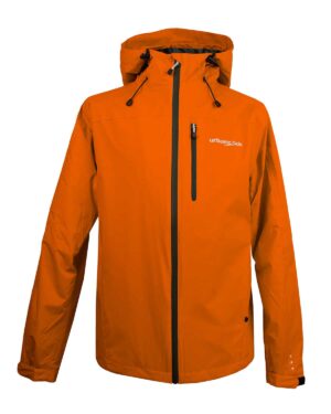 Wasserdichte Outdoorjacke Brenta in orange. Unisex-Jacke: Für Damen und Herren.