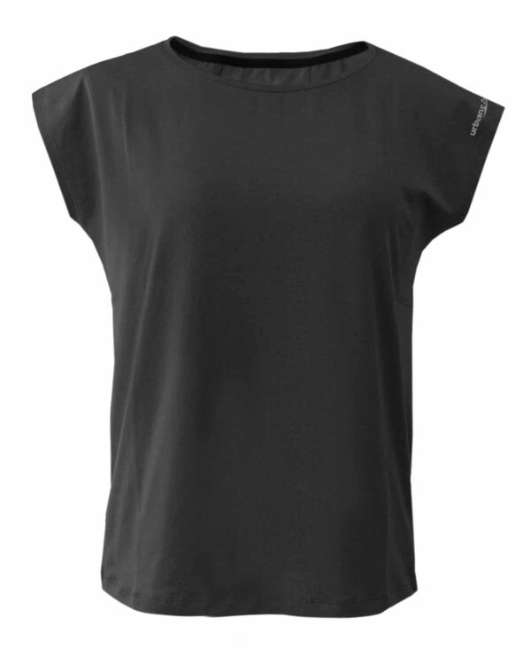 T-Shirt Verbella aus TENCEL™ Lyocell und Baumwolle. Bequem, elastisch und geeignet für viele verschiedene Sportarten, in schwarz