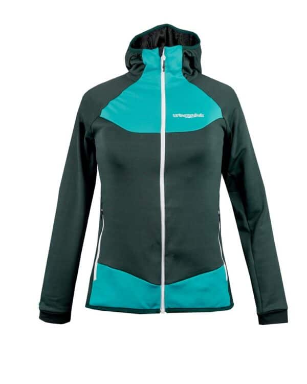 Atmungsaktive tecnostretch Jacke für Damen zum Wandern, Skitouren und Biken