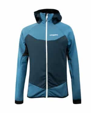 Atmungsaktive tecnostretch Jacke für Damen zum Wandern, Skitouren und Biken in blau
